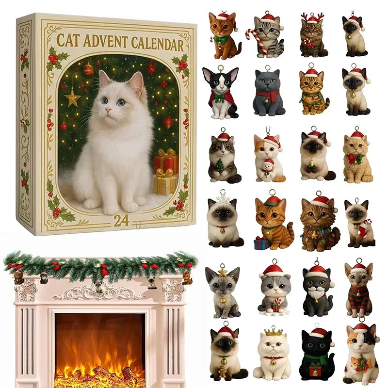 Dahlia | Kitten 2D Acrylic Ornament Advent Calendar