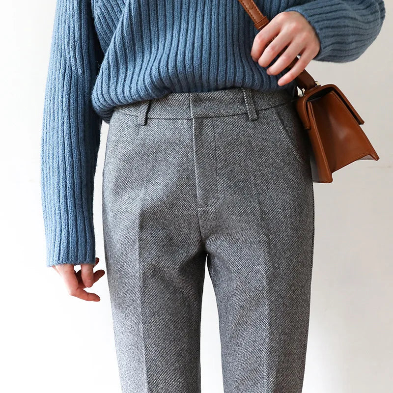Camille | Women High Waist Straight Leg Tailored Trousers