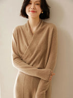 Beatrix | Women Crossover Collar Knit Sweater
