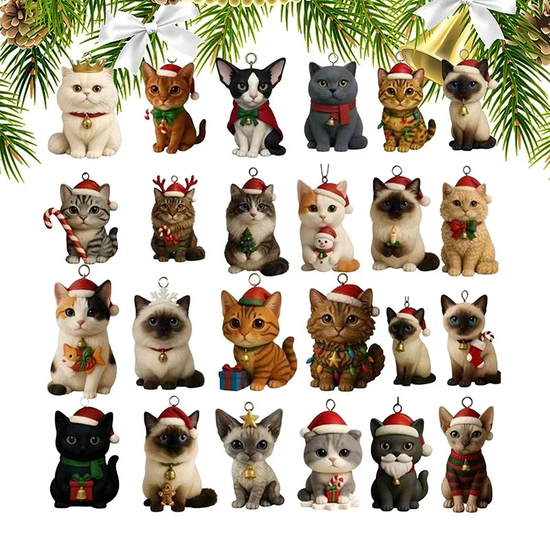 Dahlia | Kitten 2D Acrylic Ornament Advent Calendar
