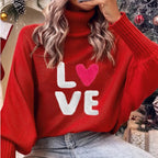 Romy | Women High Neck Batwing Sleeve Christmas Knit Sweater
