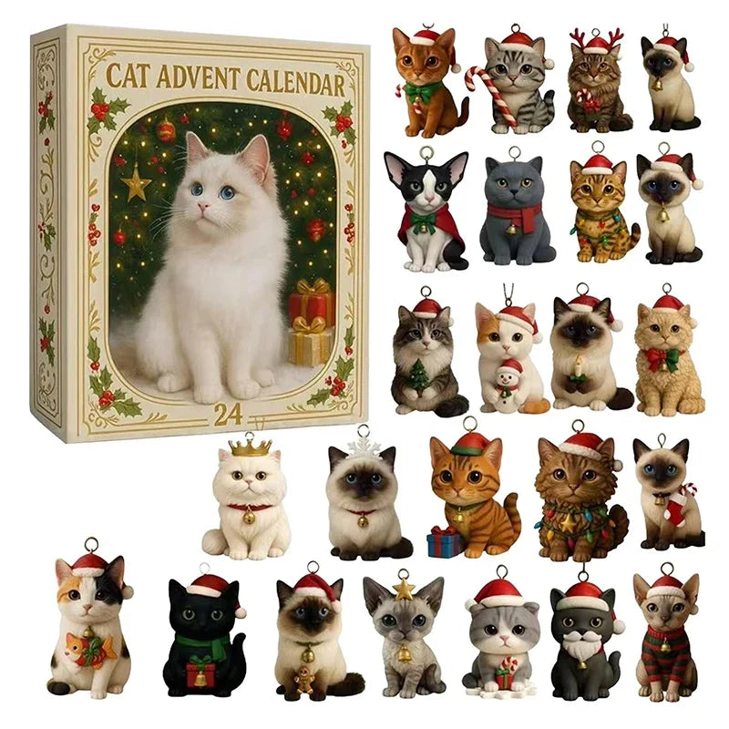 Dahlia | Kitten 2D Acrylic Ornament Advent Calendar