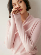 Beatrix | Women Crossover Collar Knit Sweater
