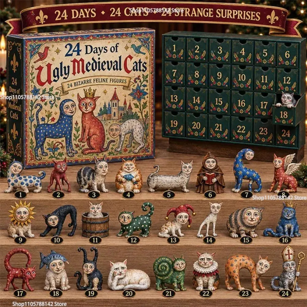 Cora | Medieval Cat 2D Acrylic Ornament Advent Calendar