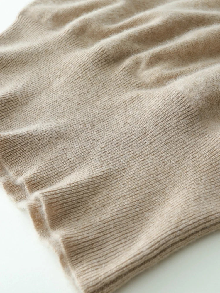 Women's Wrap Collar Knit Sweater – Soft Relaxed Long Sleeve Pullover