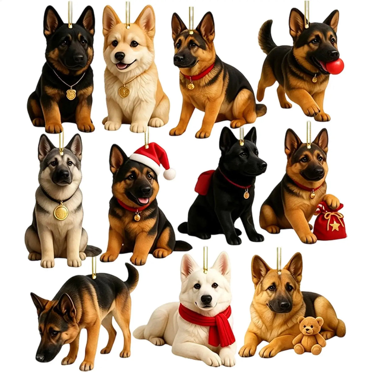 Duke | 24 Day German Shepherd Ornament Advent Calendar