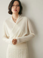 Beatrix | Women Crossover Collar Knit Sweater
