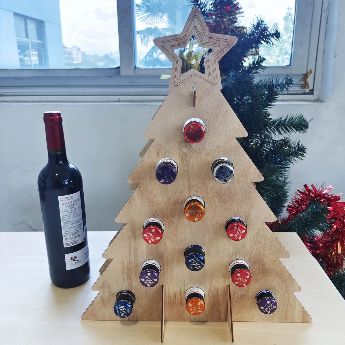Sloane | Christmas Tree Wine Bottle Stand Advent Calendar