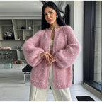 Ines | Women Loose Sequin Knit Cardigan