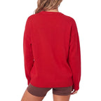 Odette | Women Sequin Santa Crew Neck Christmas Knit Sweater