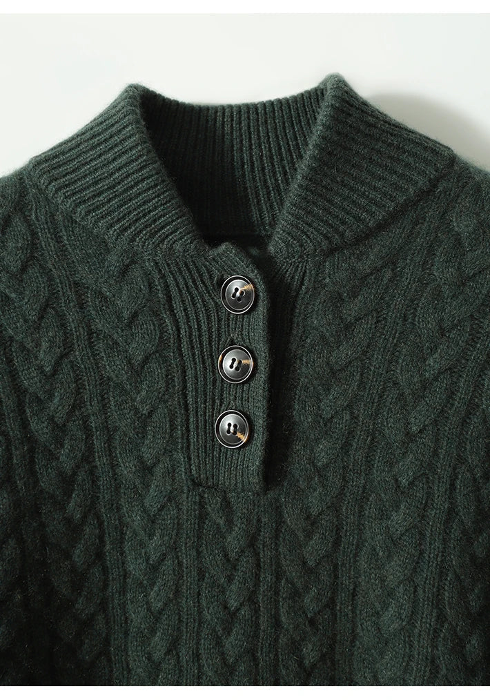 Women's Button-Up Cashmere Sweater