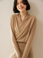 Beatrix | Women Crossover Collar Knit Sweater
