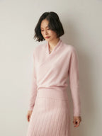 Beatrix | Women Crossover Collar Knit Sweater