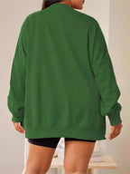 Nadia | Women Loose Fit Santa Print Crew Neck Christmas Sweatshirt