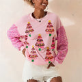 Phoebe | Women Glitter Patchwork Christmas Hoodie