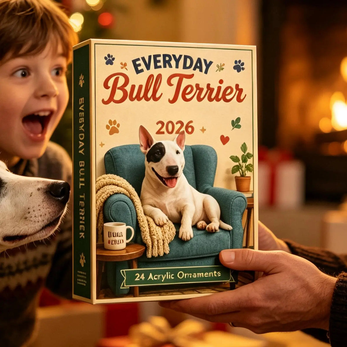 Winston | 24 Day Bull Terrier Ornament Advent Calendar