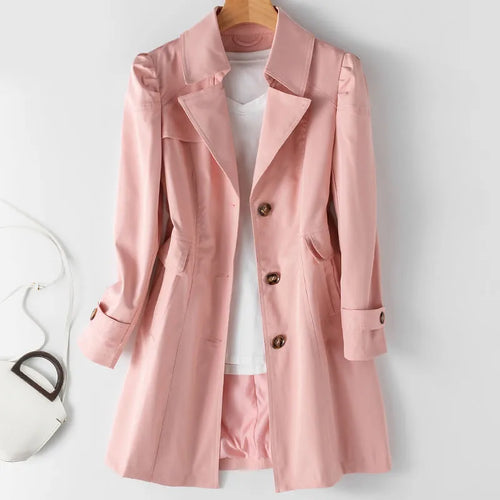 Bernadette Trench Coat – Women's Tailored Fit Classic Lapel Jacket