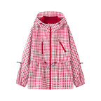 Bryony | Women Plaid Hooded Drawstring Jacket