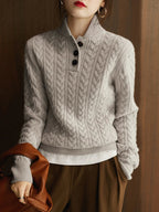 Women's Button-Up Cashmere Sweater