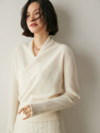 Beatrix | Women Crossover Collar Knit Sweater