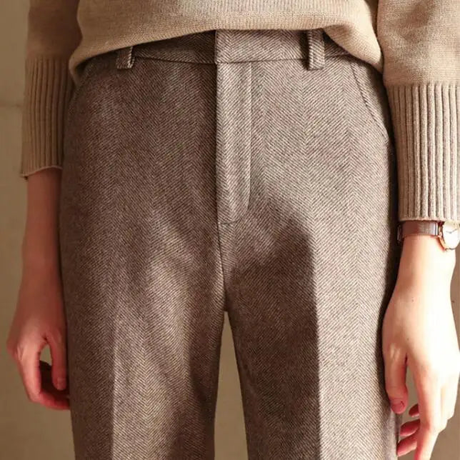 Camille | Women High Waist Straight Leg Tailored Trousers