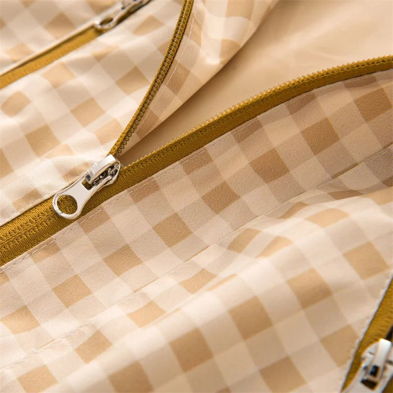 Bryony | Women Plaid Hooded Drawstring Jacket