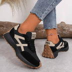 Women's Knit Walking Sneakers – Cushioned Sole with Slip-Resistant Outsole