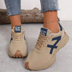 Women's Knit Walking Sneakers – Cushioned Sole with Slip-Resistant Outsole