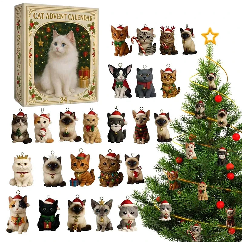 Dahlia | Kitten 2D Acrylic Ornament Advent Calendar