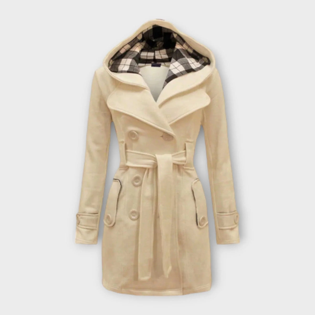 Women's Long Quilted Puffer Coat – Warm Padded Winter Coat