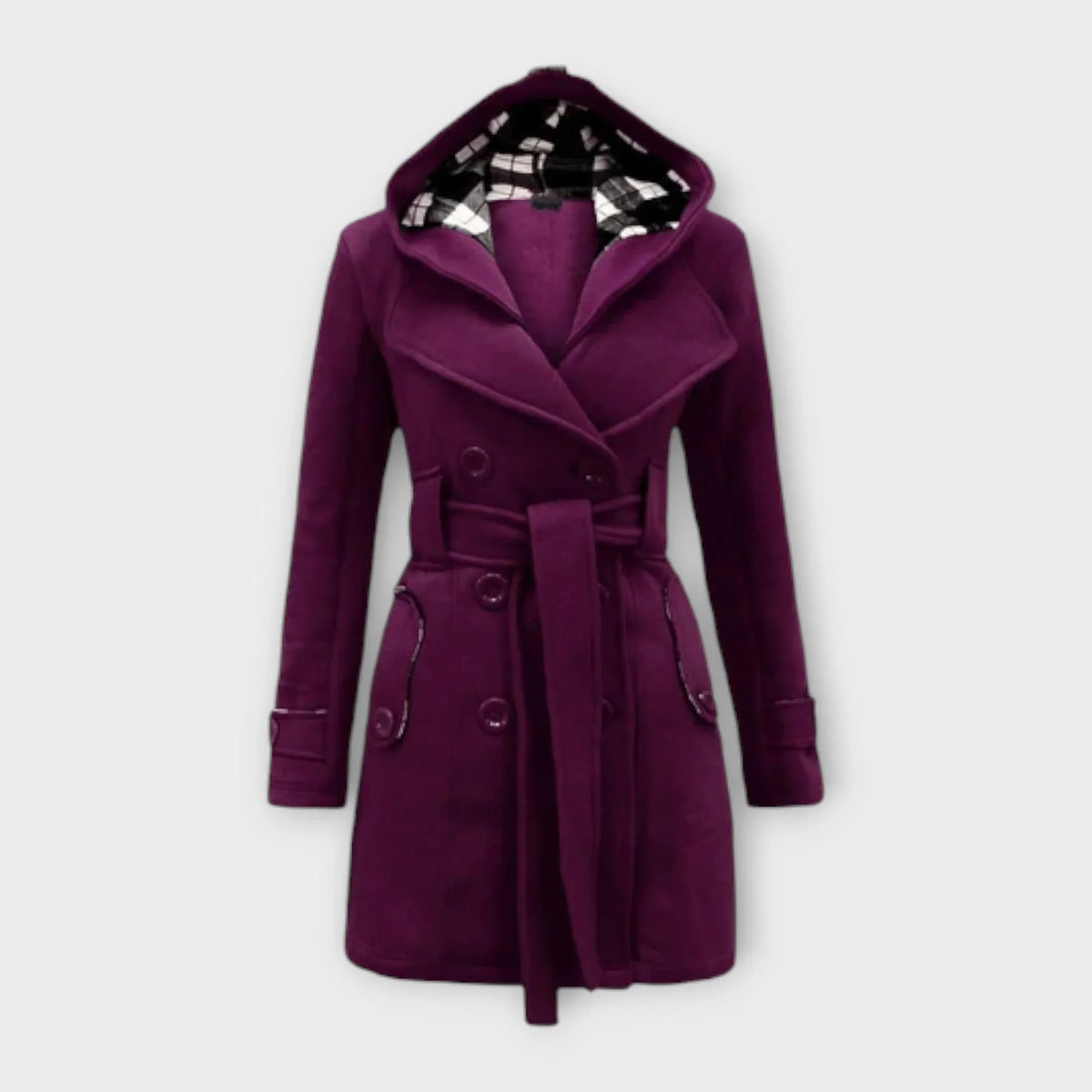 Women's Long Quilted Puffer Coat – Warm Padded Winter Coat