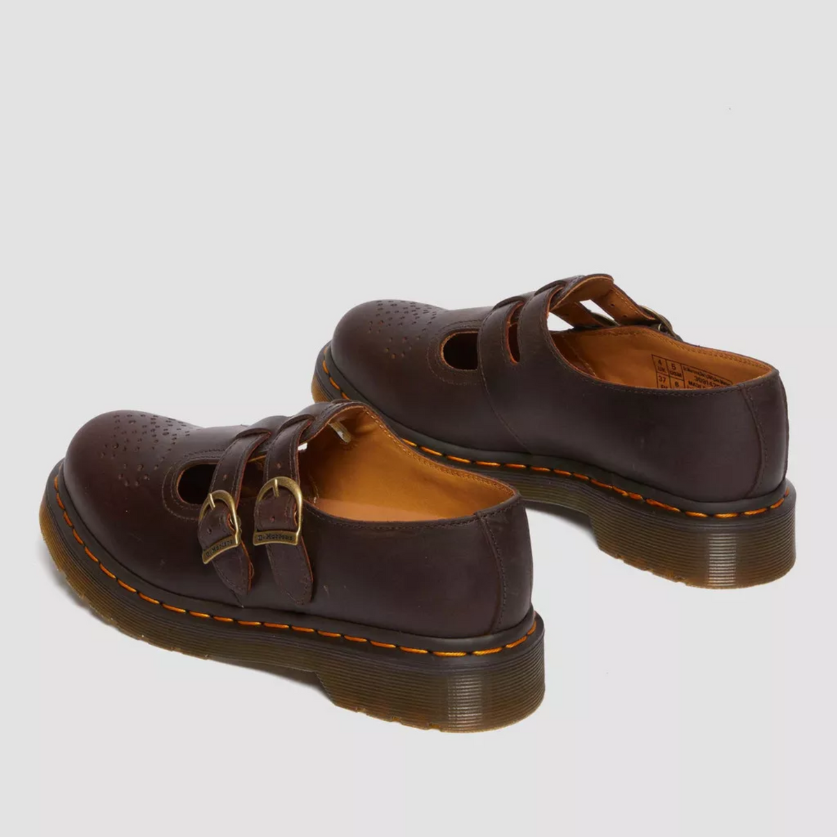 Women's Double Buckle Mary Jane Flats – Chunky Sole Round Toe Shoes