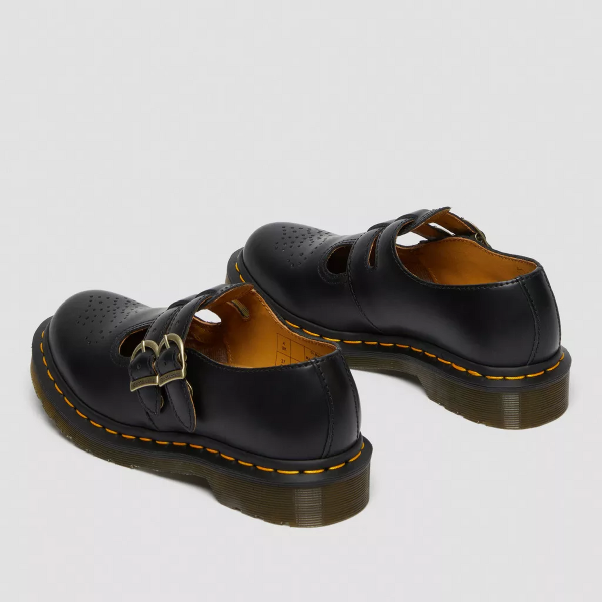 Women's Double Buckle Mary Jane Flats – Chunky Sole Round Toe Shoes