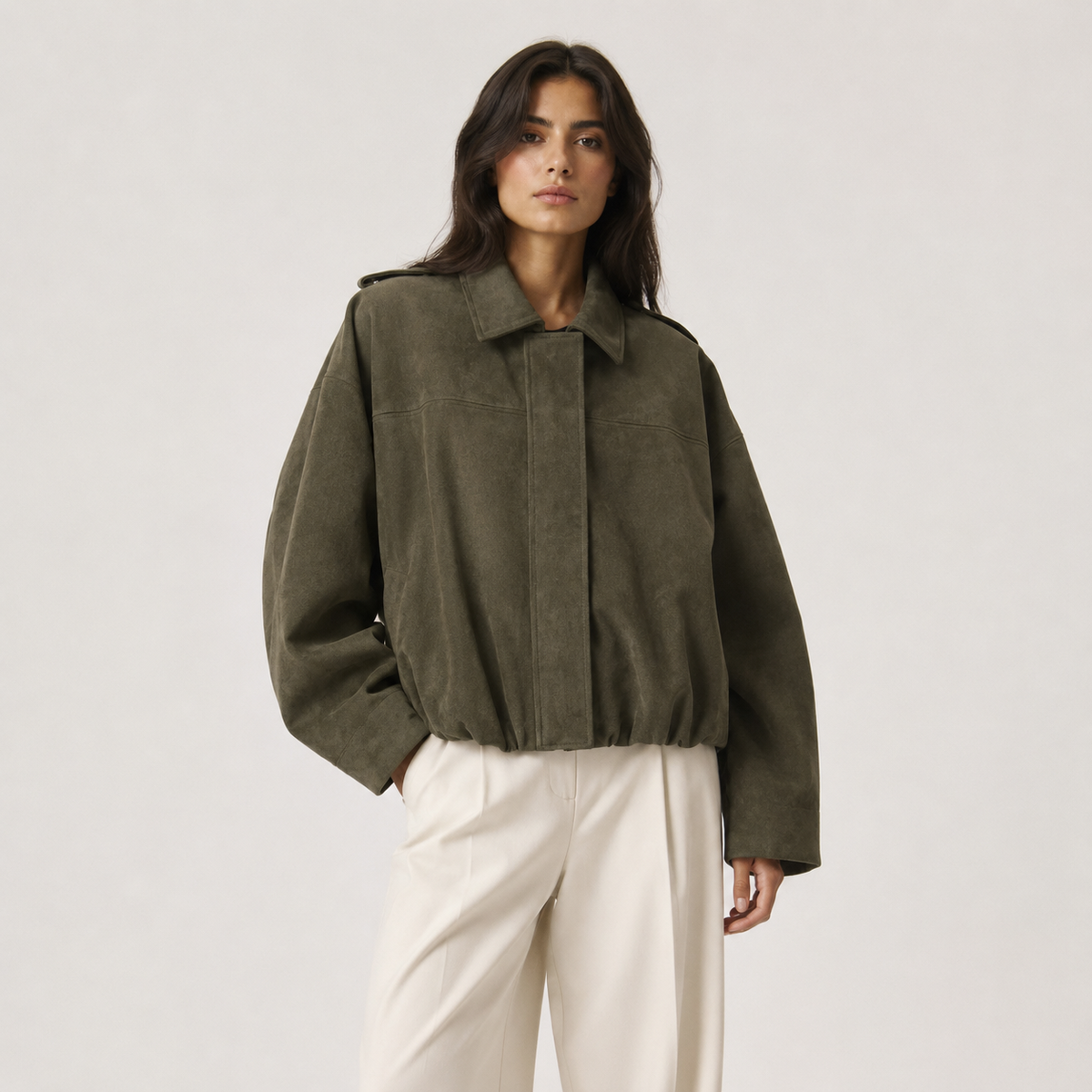 Women's Relaxed Fit Jacket Timeless Refined Outerwear