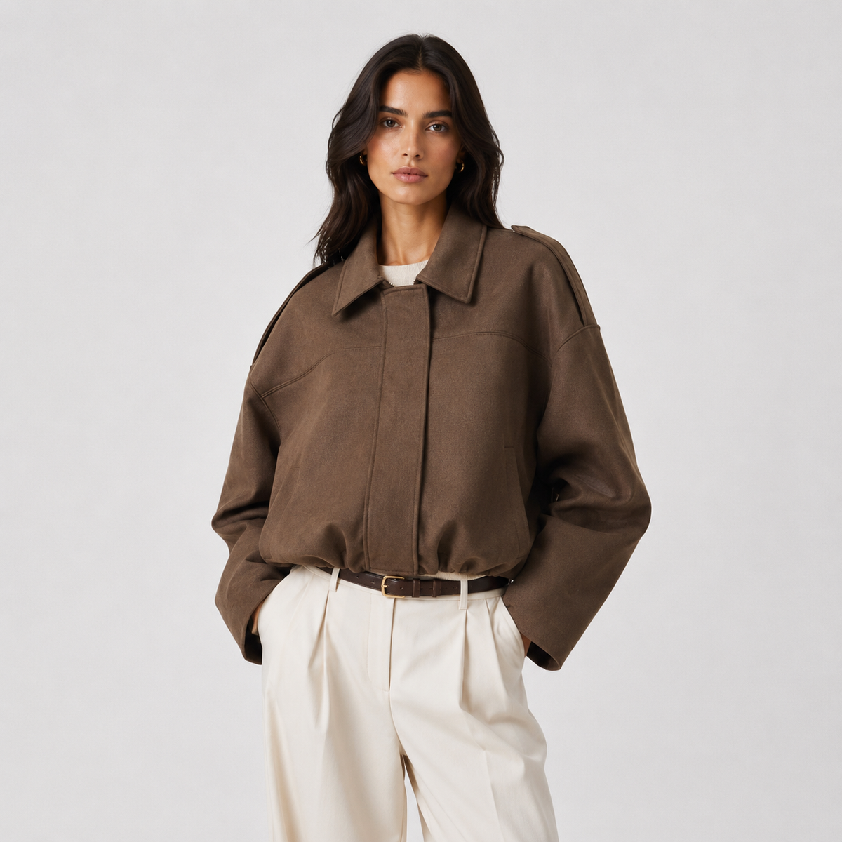 Women's Relaxed Fit Jacket Timeless Refined Outerwear