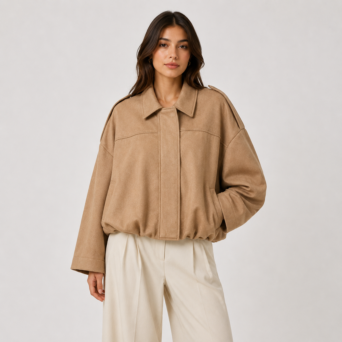 Women's Relaxed Fit Jacket Timeless Refined Outerwear