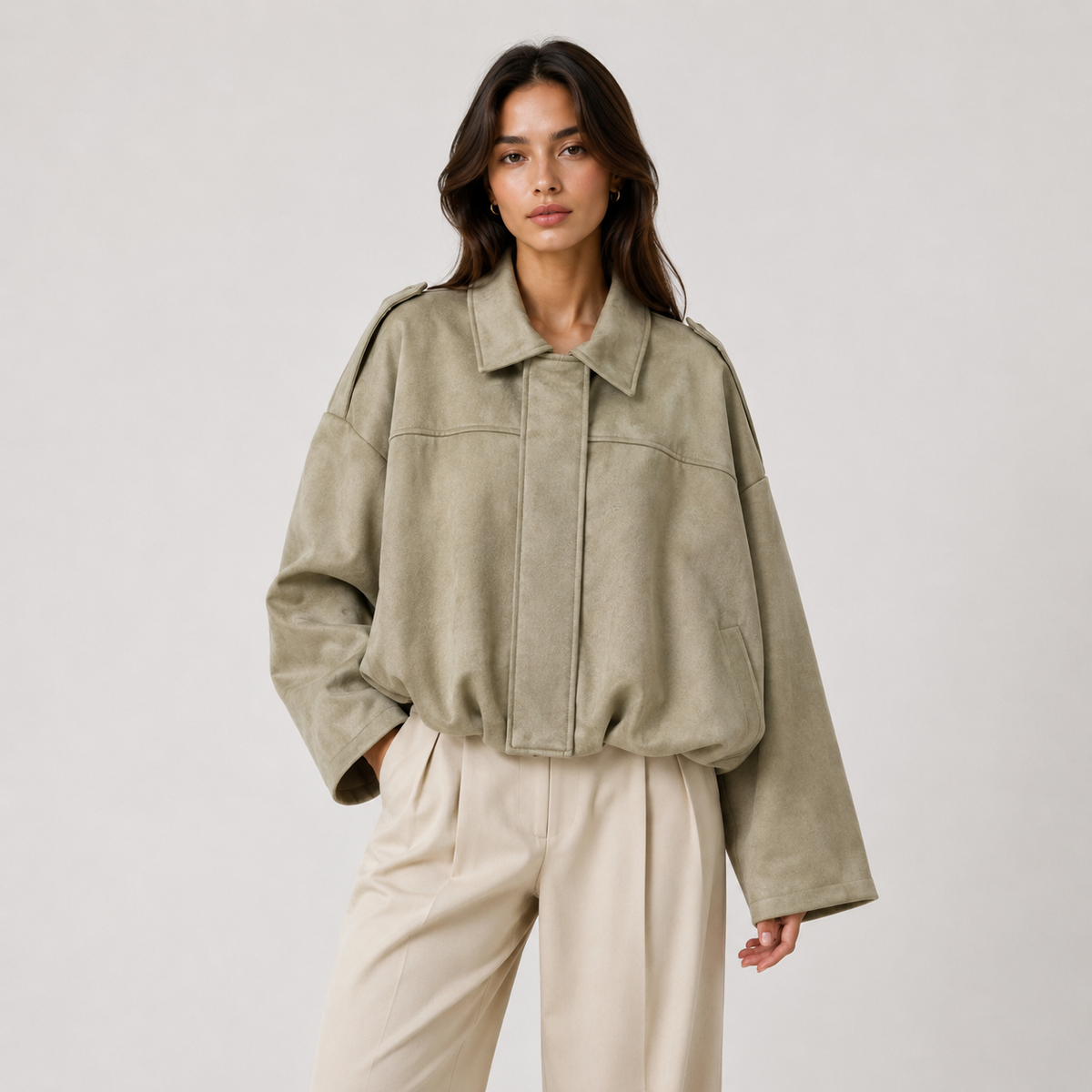 Women's Relaxed Fit Jacket Timeless Refined Outerwear