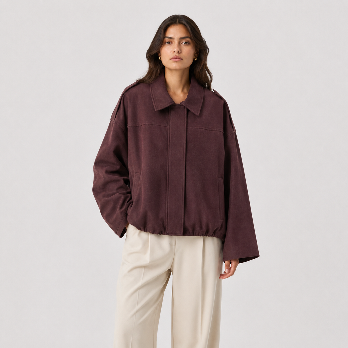Women's Relaxed Fit Jacket Timeless Refined Outerwear