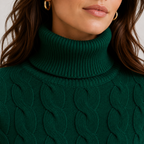 Women's Turtleneck Sweater Lightweight Warm Long Sleeve Knitwear