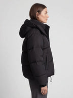 Women's Short Hooded Puffer Jacket – Oversized Padded Winter Coat