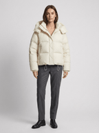 Women's Short Hooded Puffer Jacket – Oversized Padded Winter Coat