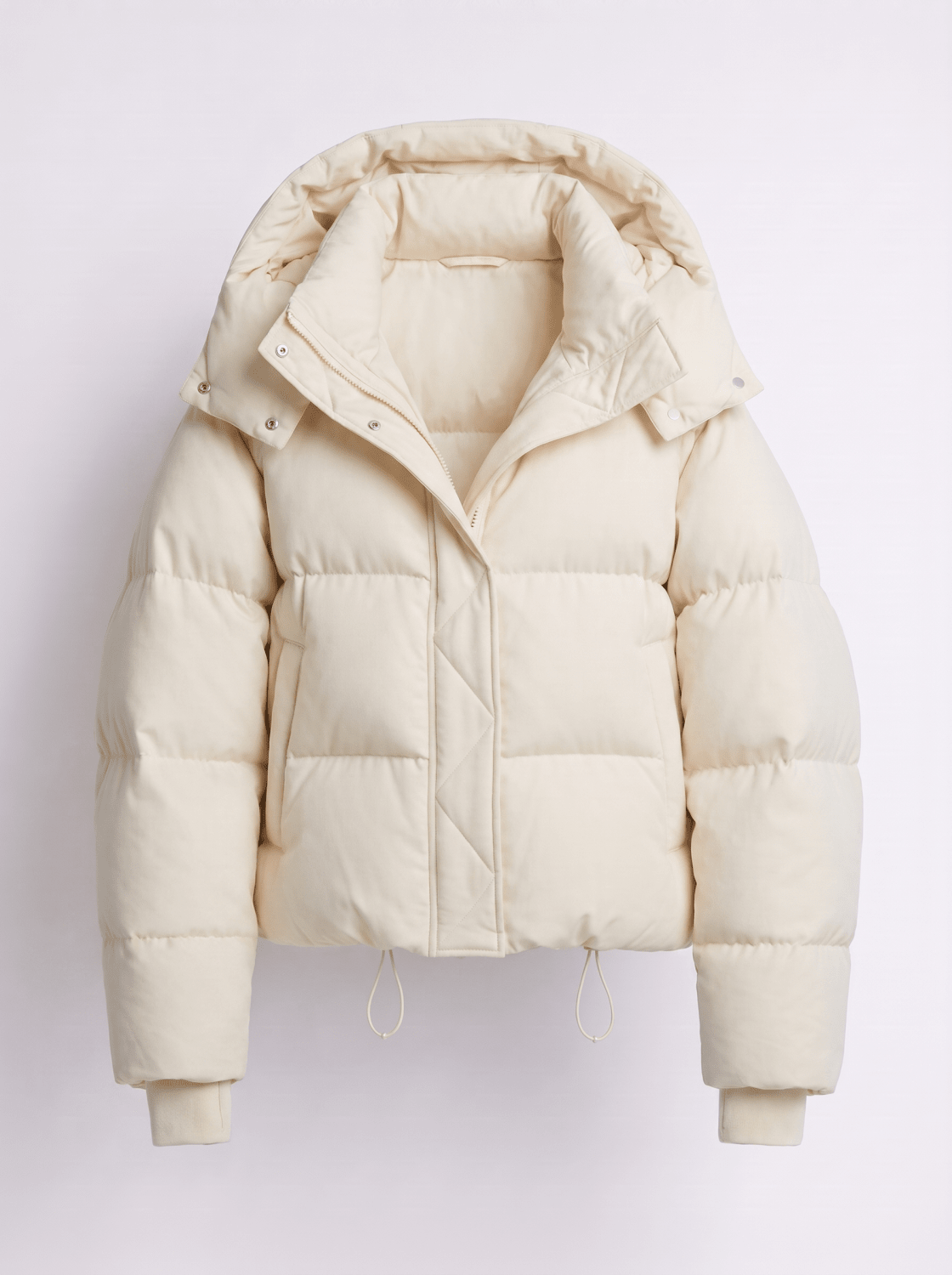 Women's Short Hooded Puffer Jacket – Oversized Padded Winter Coat