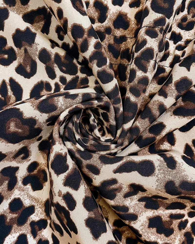 Women's Reversible Coat – Solid and Leopard Print Two-in-One Jacket