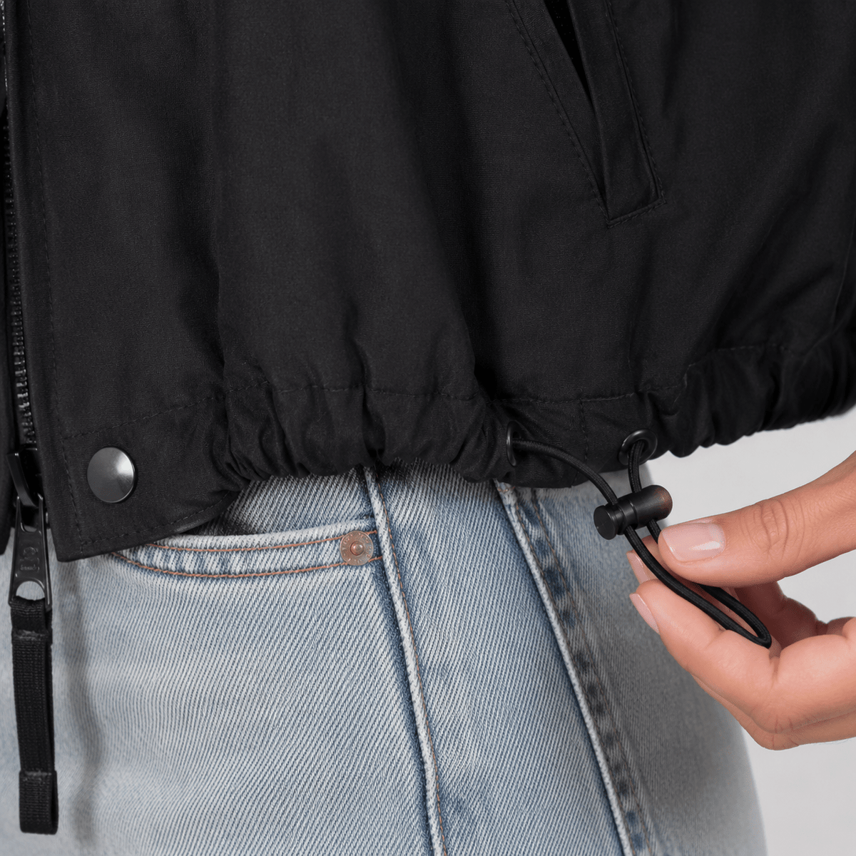 Women's Loose-Fit Hooded Windbreaker – Lightweight Long Sleeve Jacket