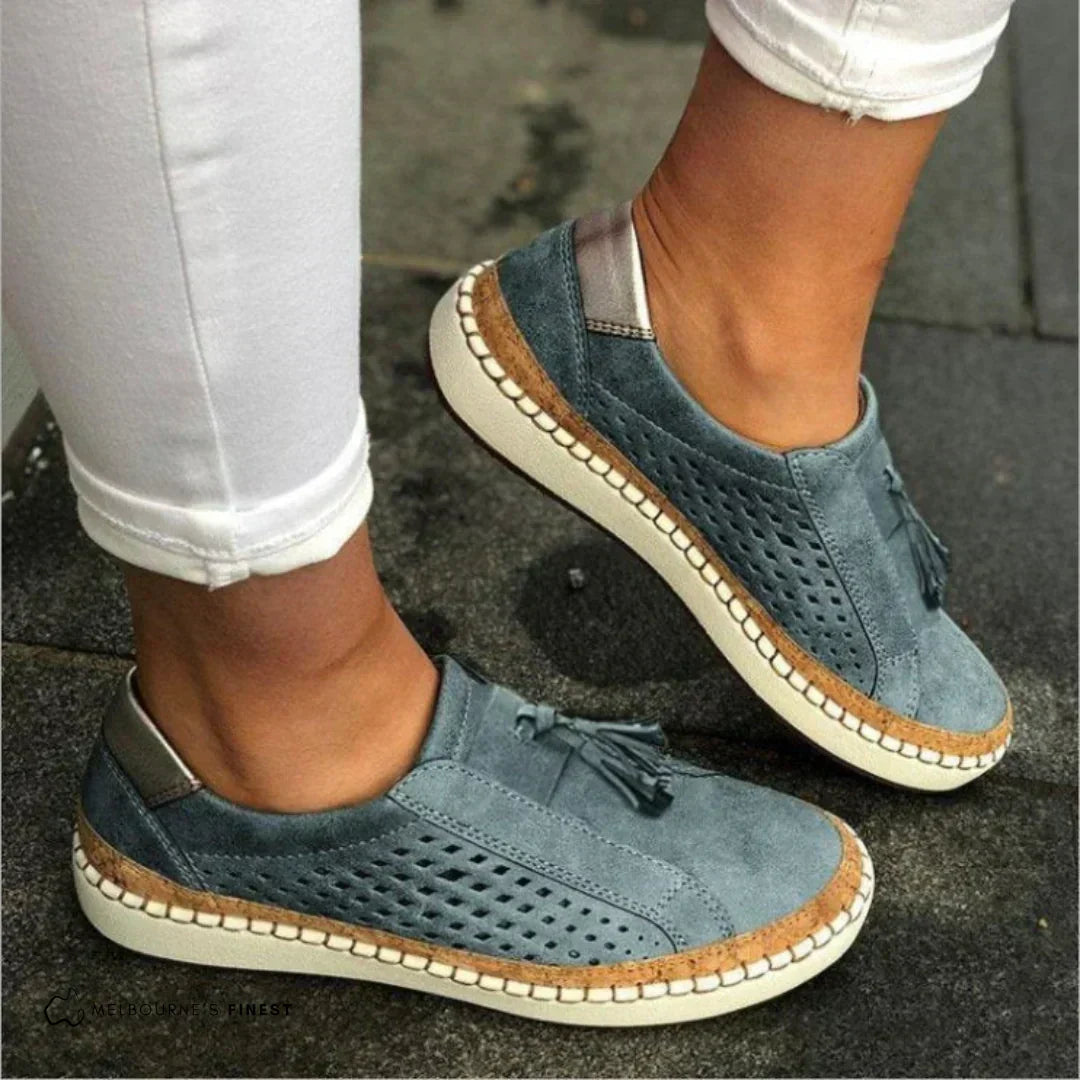 Women's Breathable Slip-On Sneakers – Memory Foam Insole Walking Shoes