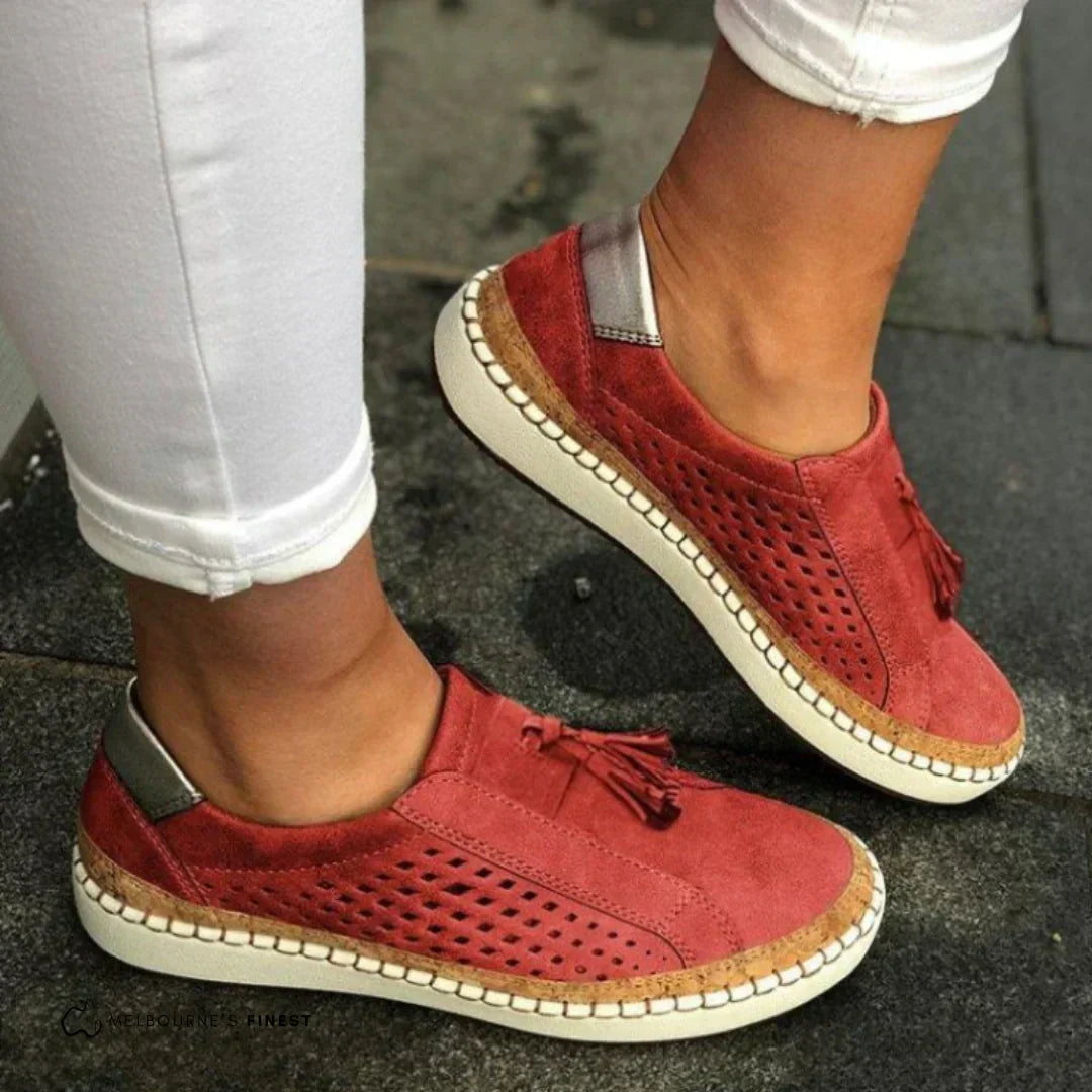 Women's Breathable Slip-On Sneakers – Memory Foam Insole Walking Shoes
