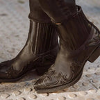 Women's Classic Cowgirl Ankle Boots – Western Booties for Jeans and Dresses