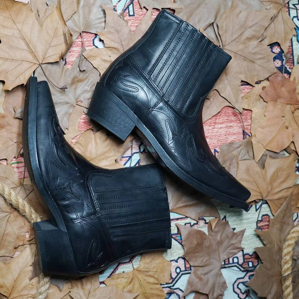 Women's Classic Cowgirl Ankle Boots – Western Booties for Jeans and Dresses