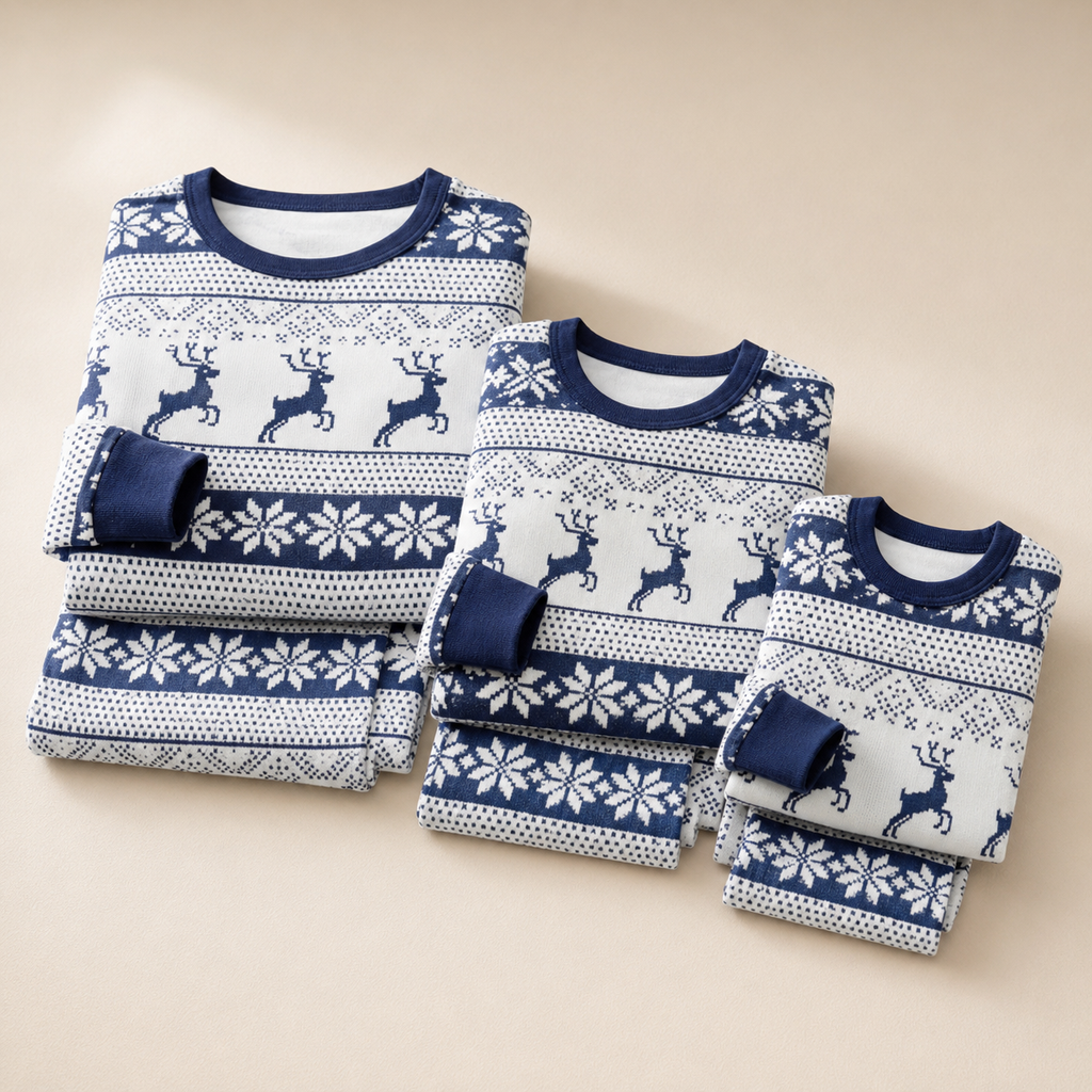 Helena | Matching Family Nordic Reindeer Christmas Pajamas