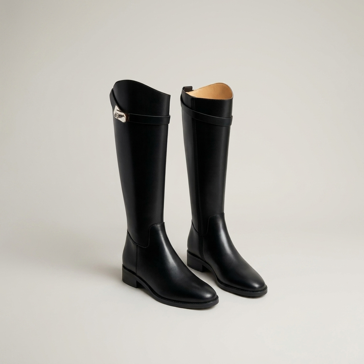Wide Calf Boots for Women - Long Winter Boots with Low Heel